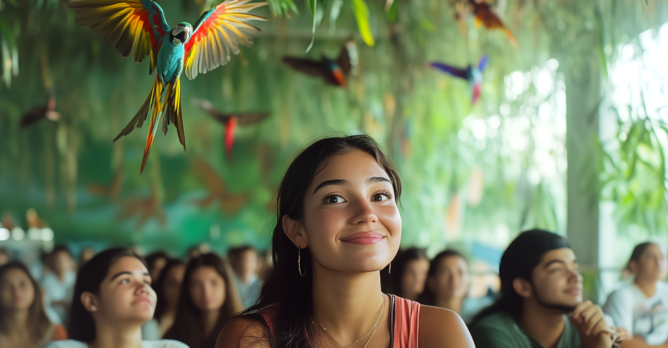 Studentin im Hörsaal